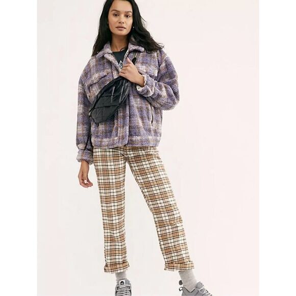 Free People Faded Dreams Cozy Trucker Jacket Periwinkle Size XS - Picture 12 of 12